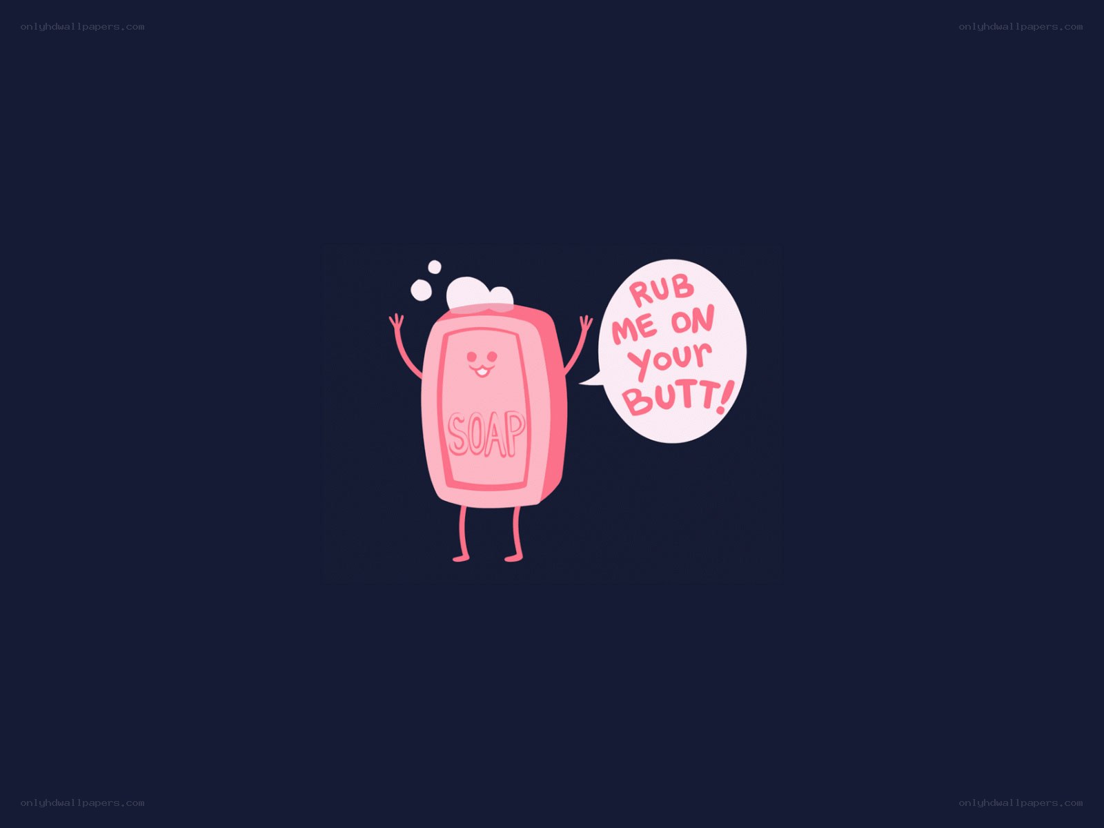 soap character with speech bubble