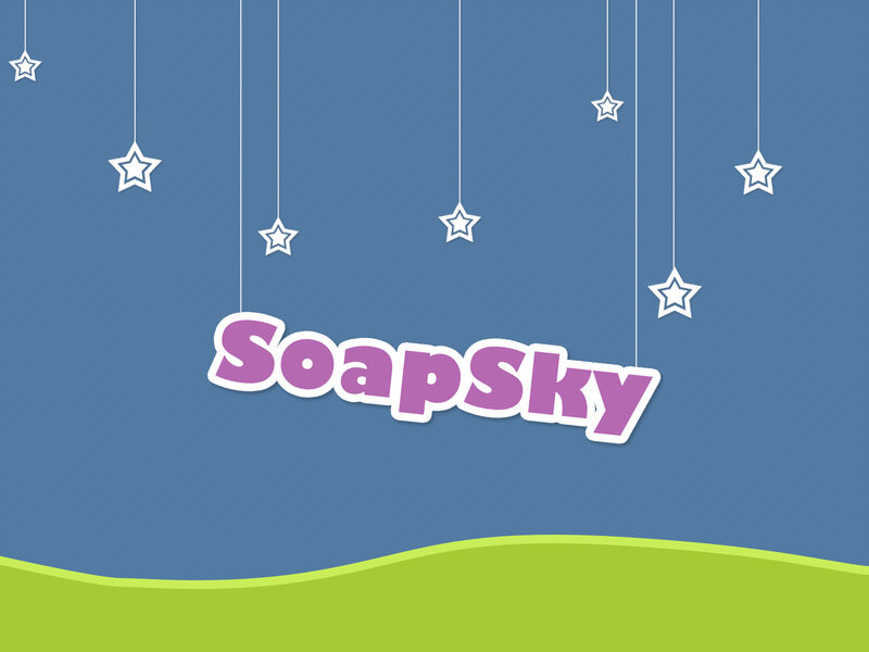 SoapSky logo with stars