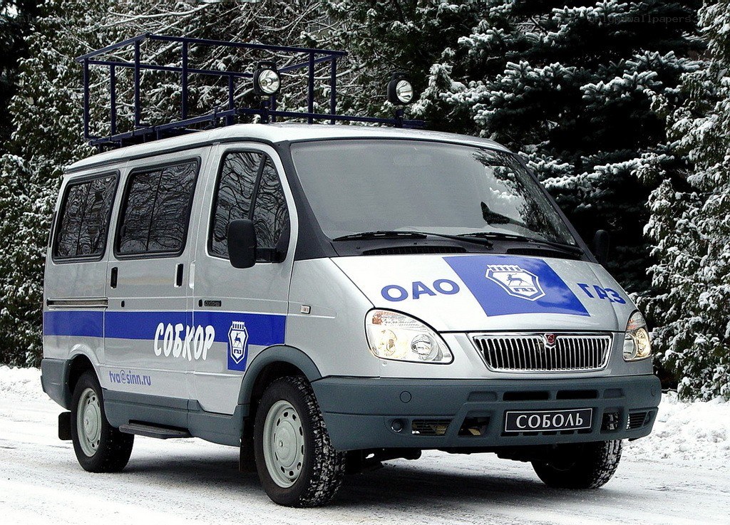 Sobkor van in snowy forest