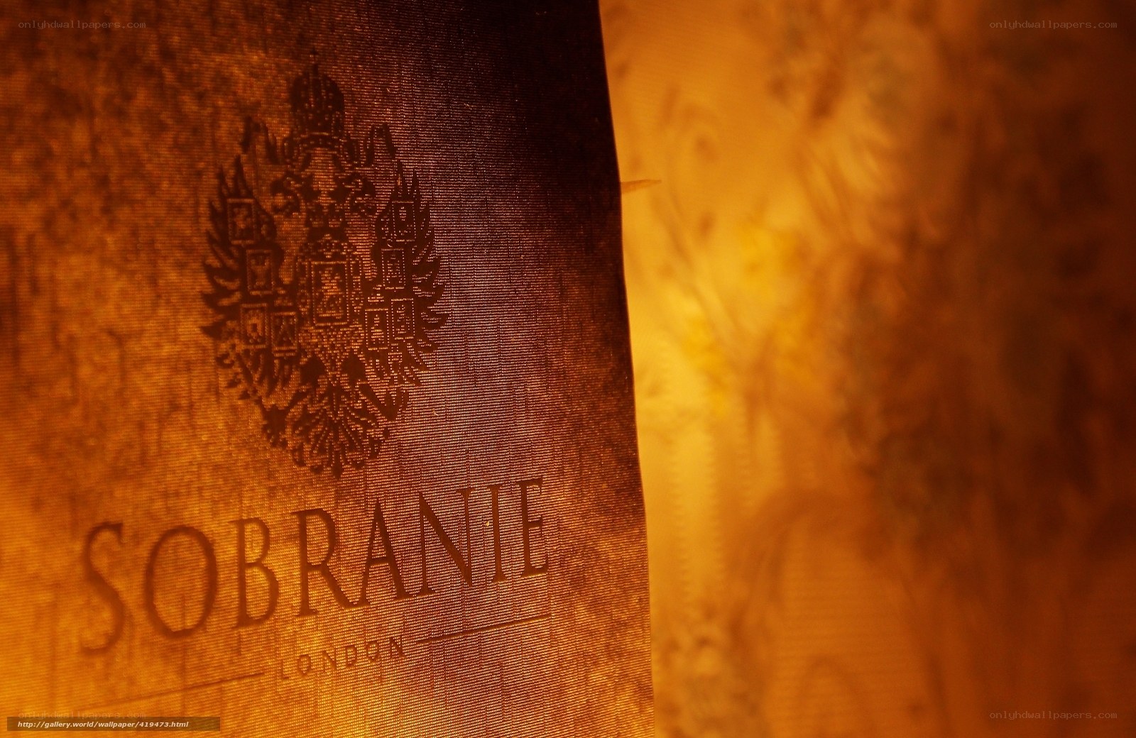 Sobranie London menu cover