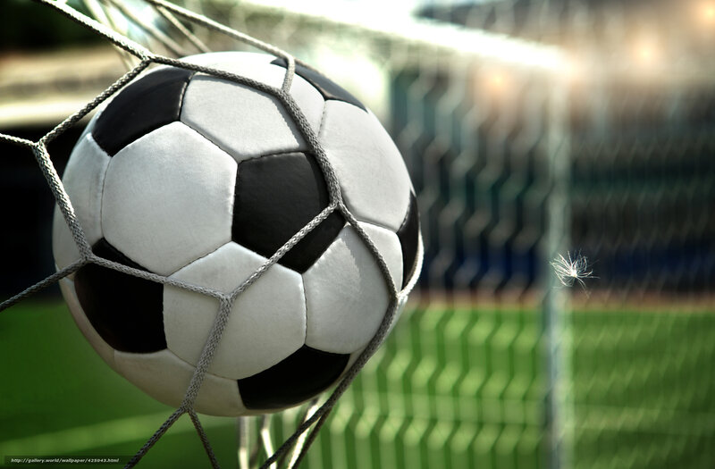 Soccer Ball in Goal Net — White, Dramatic