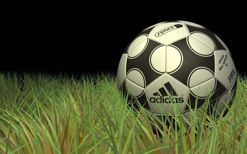Soccer Ball in Grass — Green