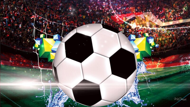 Soccer Ball in Stadium — Green