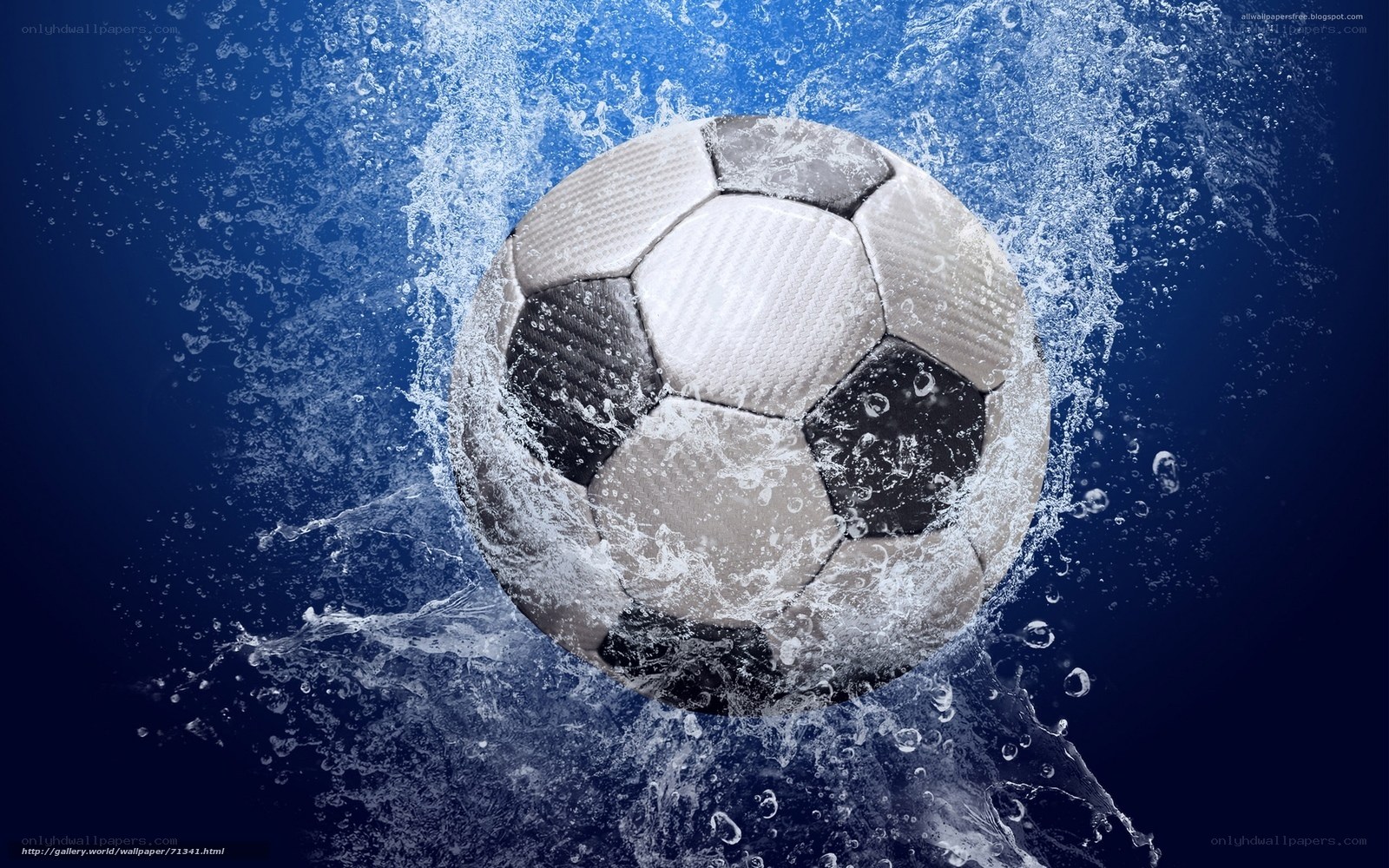 soccer ball in water splash