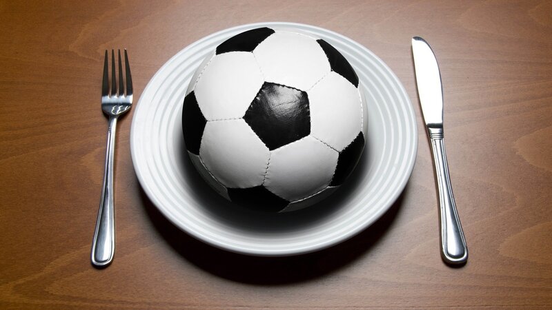 soccer ball on a plate