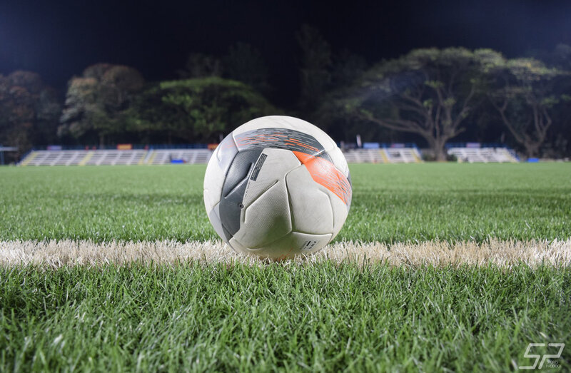 Soccer Ball on Field — Green, Calm