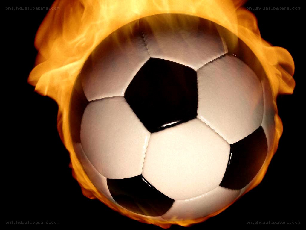 soccer ball on fire