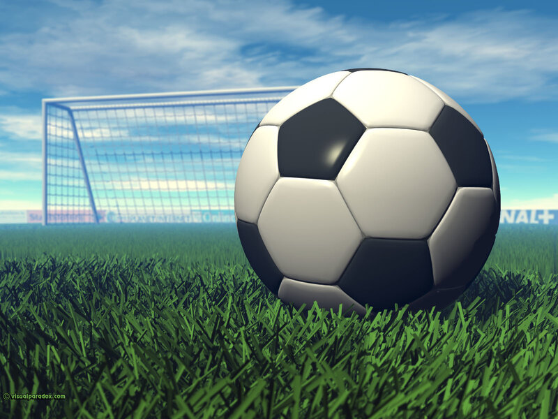 Soccer Ball on Grass — Green, Calm, Afternoon, 3d Render