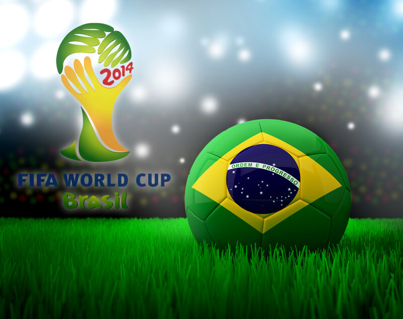 Soccer Ball on Grass — Green, Celebratory