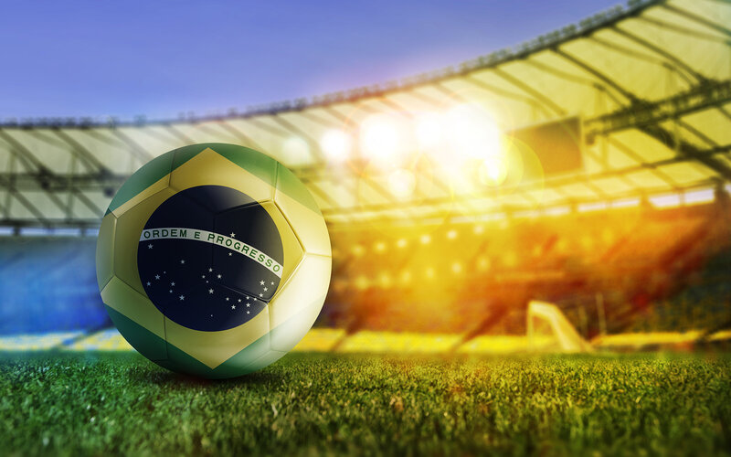 Soccer Ball on Grass — Green, Dramatic