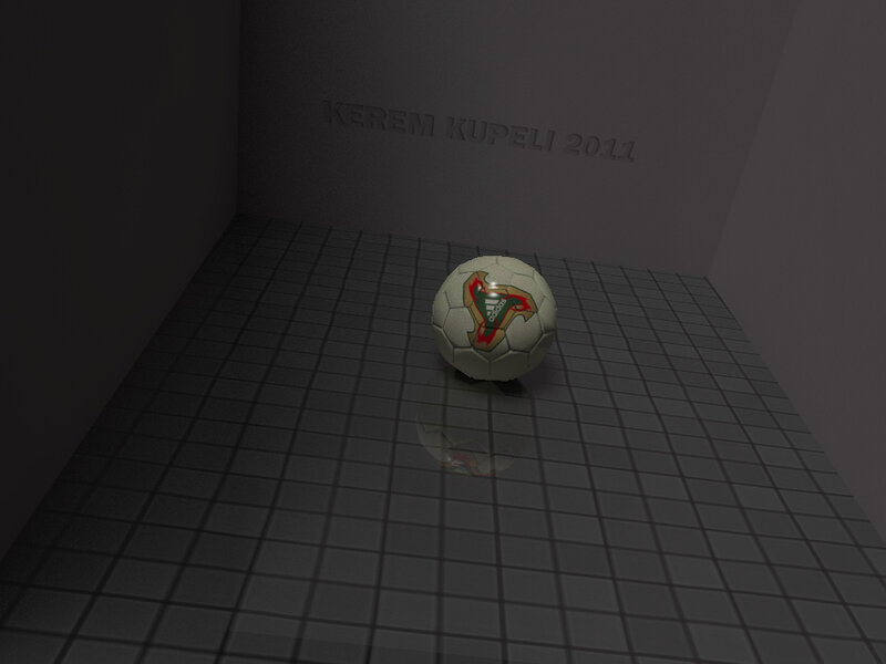 Soccer Ball on Tiled Floor