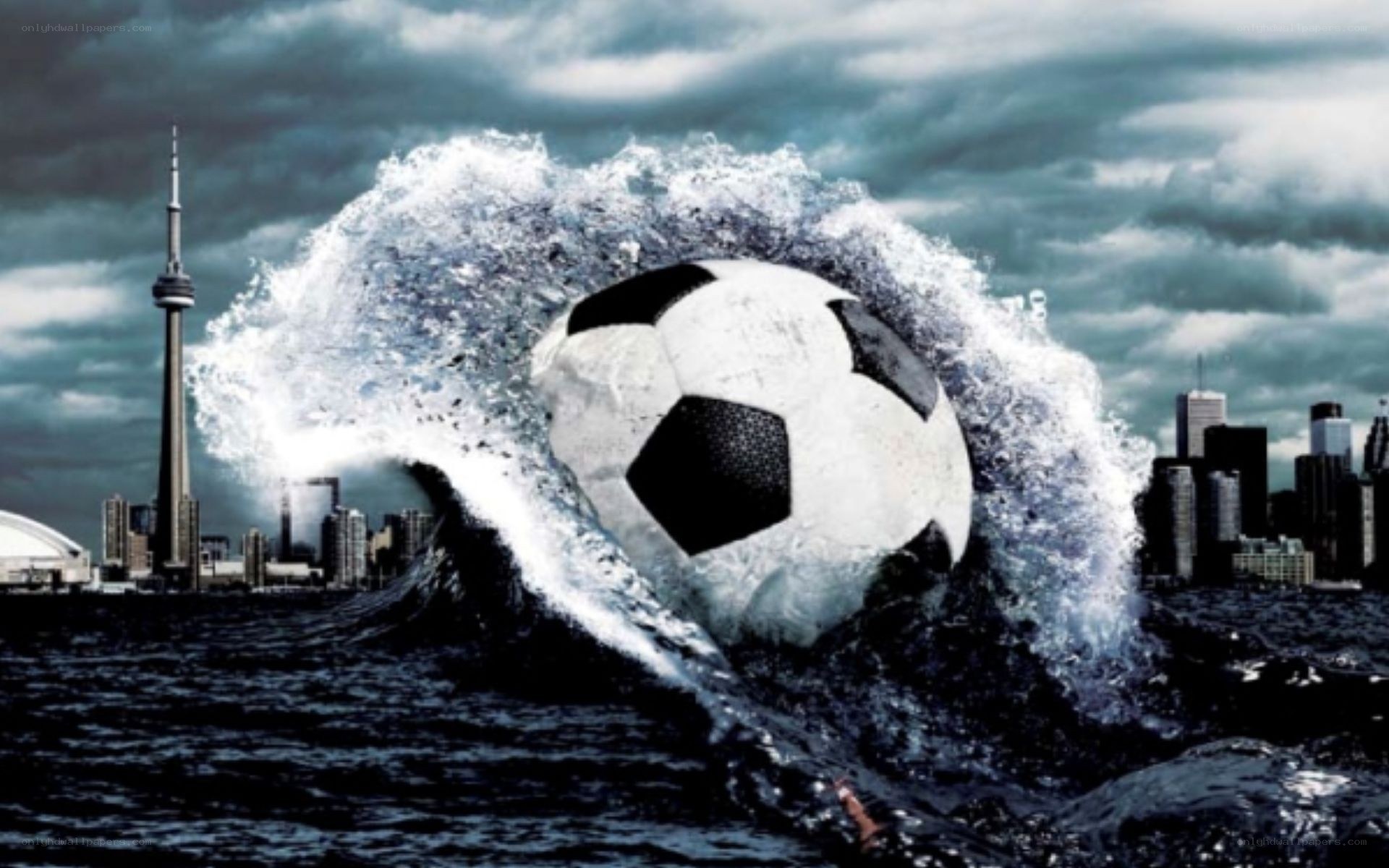 Soccer ball wave in Toronto