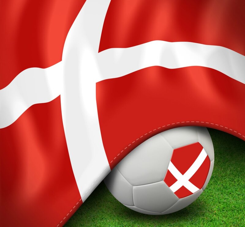 Soccer Ball with Flag — Red