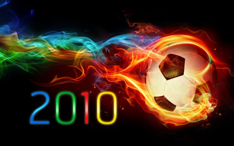 Soccer Ball with Flames — Black, Dramatic