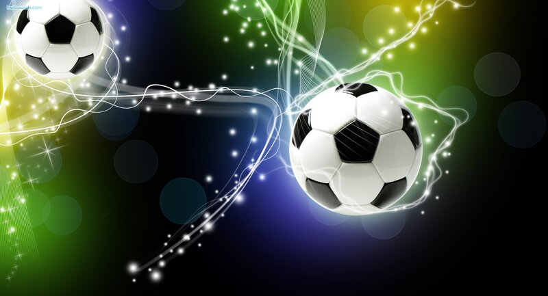 Soccer Balls with Light Trails