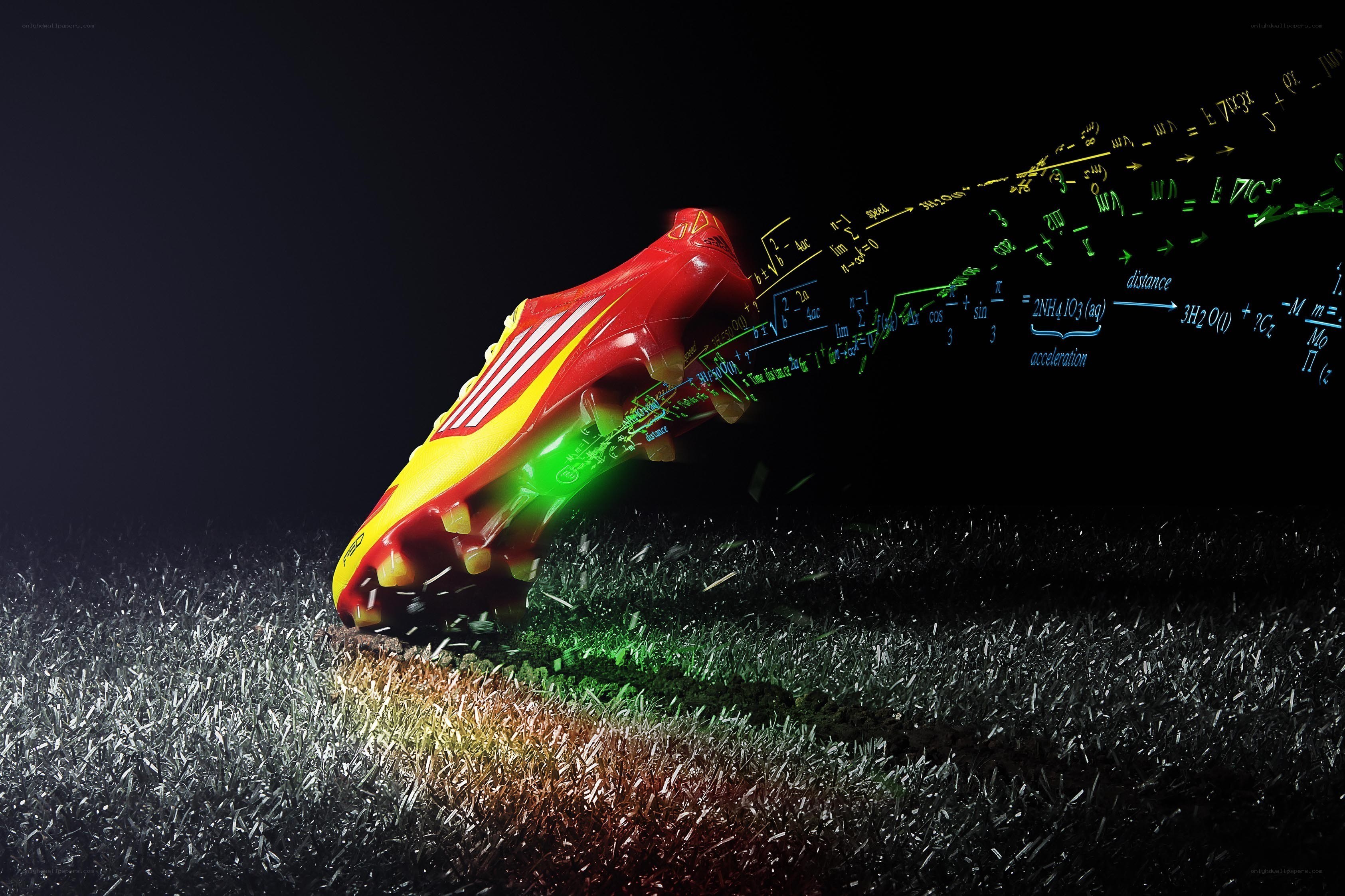 soccer cleat with math equations