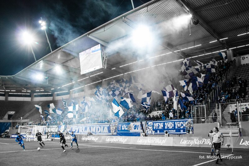 Soccer Fans in Stadium — Black, Dramatic