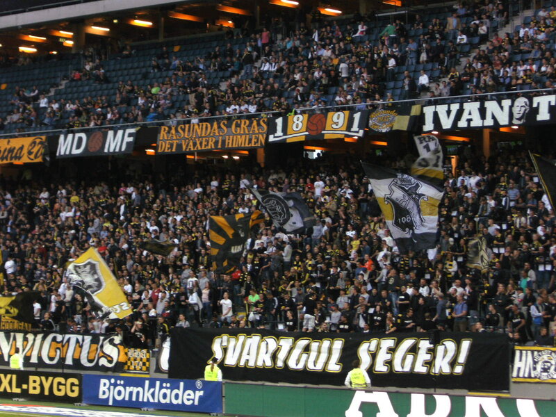 Soccer Fans in Stadium — Black