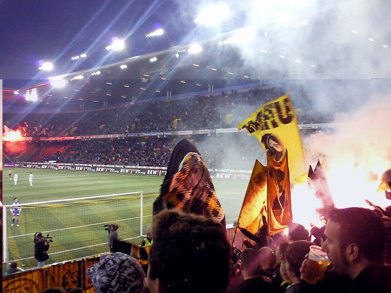 Soccer Fans in Stadium