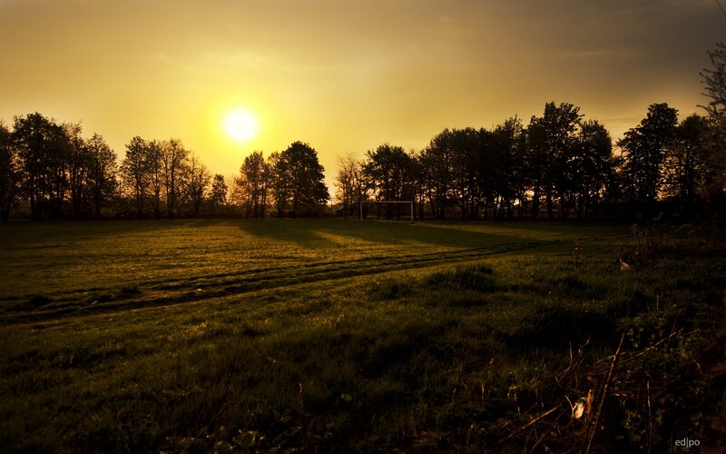 Soccer Field at Sunset