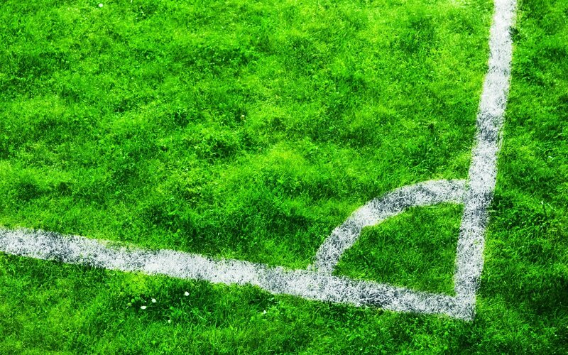 Soccer field corner line