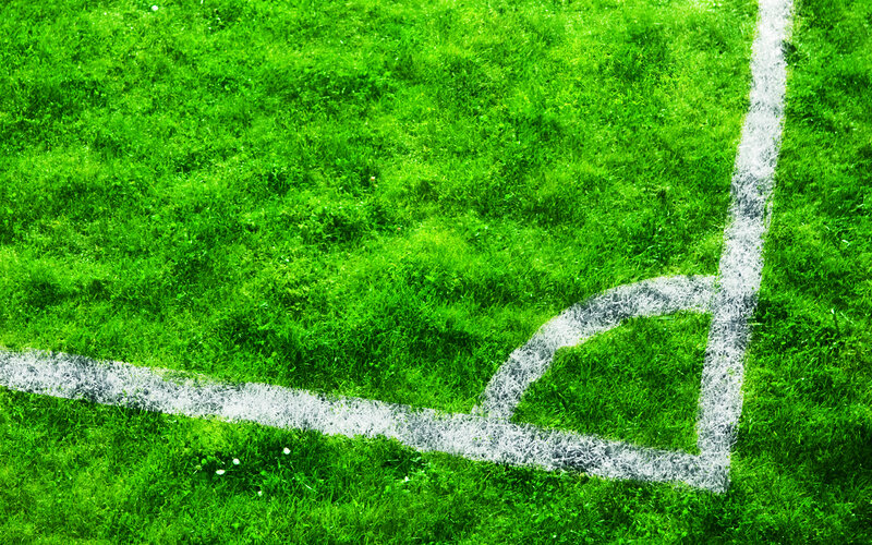 Soccer field corner line