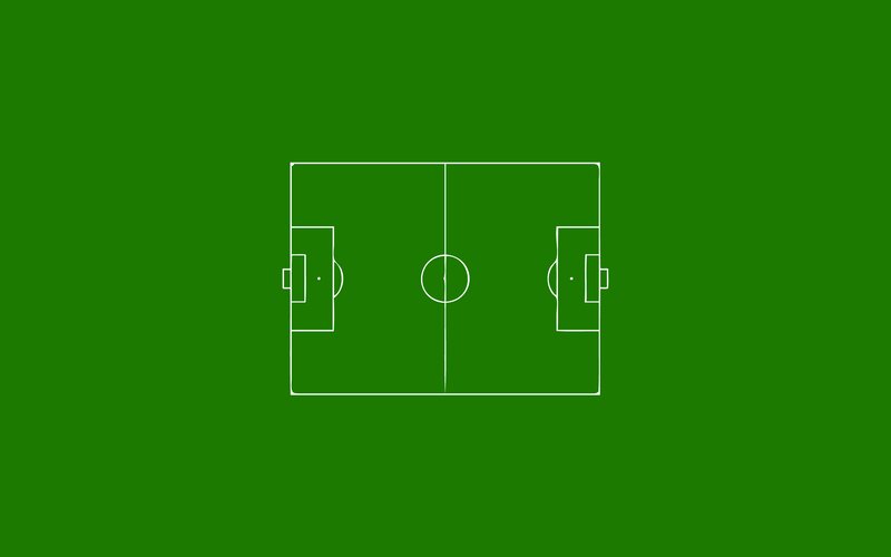 Soccer Field Diagram — Green, Neutral