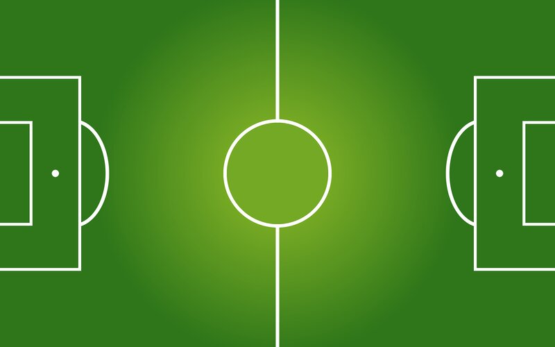 Soccer Field Diagram — Green, Neutral, Vector Art
