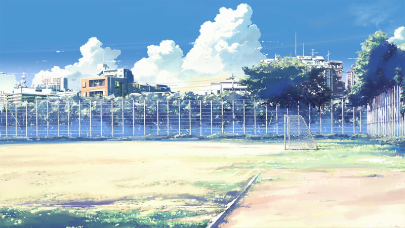 Soccer Field with Goal — Blue