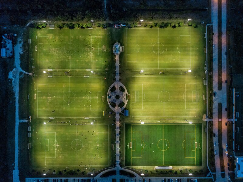 Soccer Fields at Night