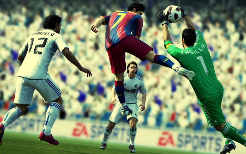 soccer game action scene