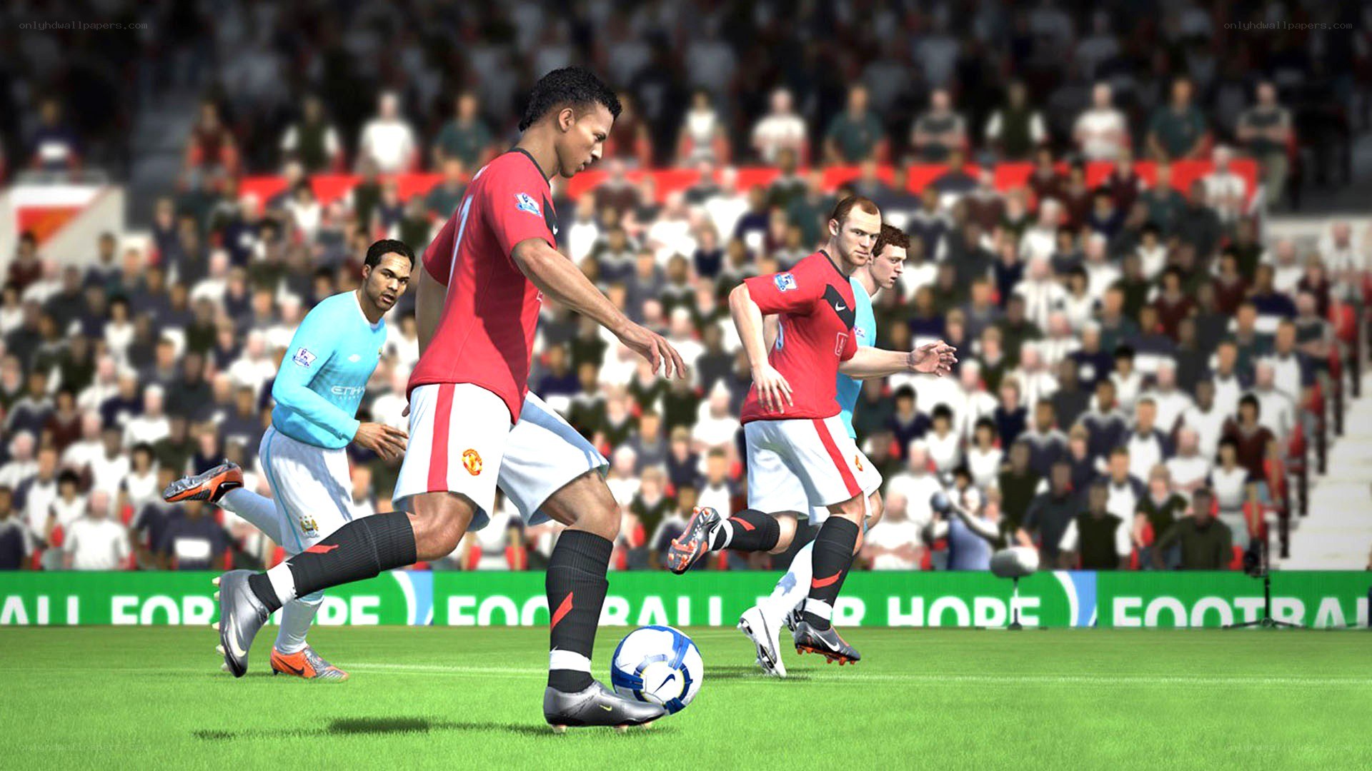 soccer game action scene