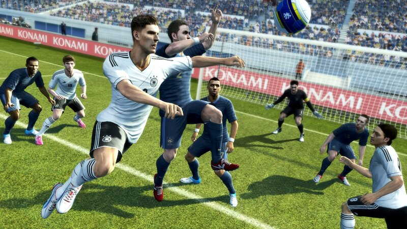 Soccer game action scene