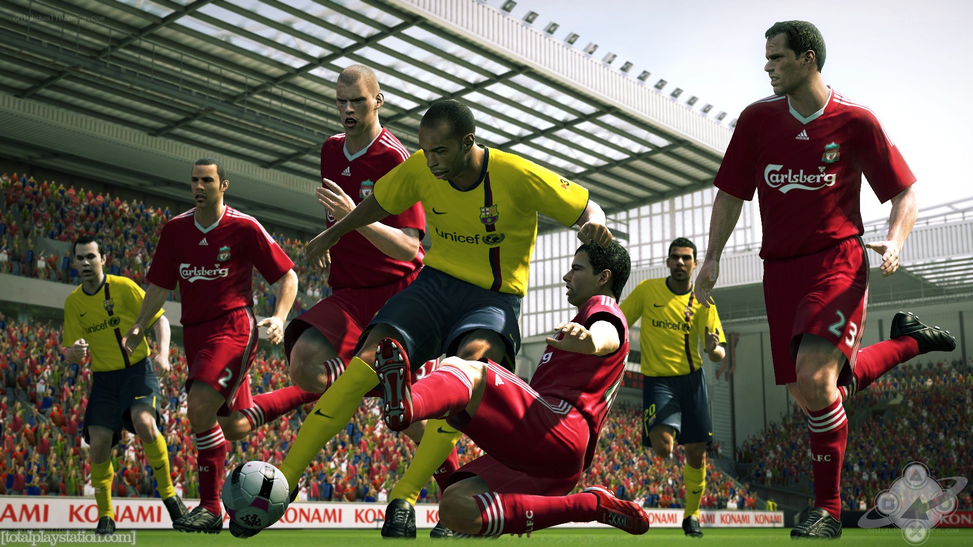 soccer game action scene