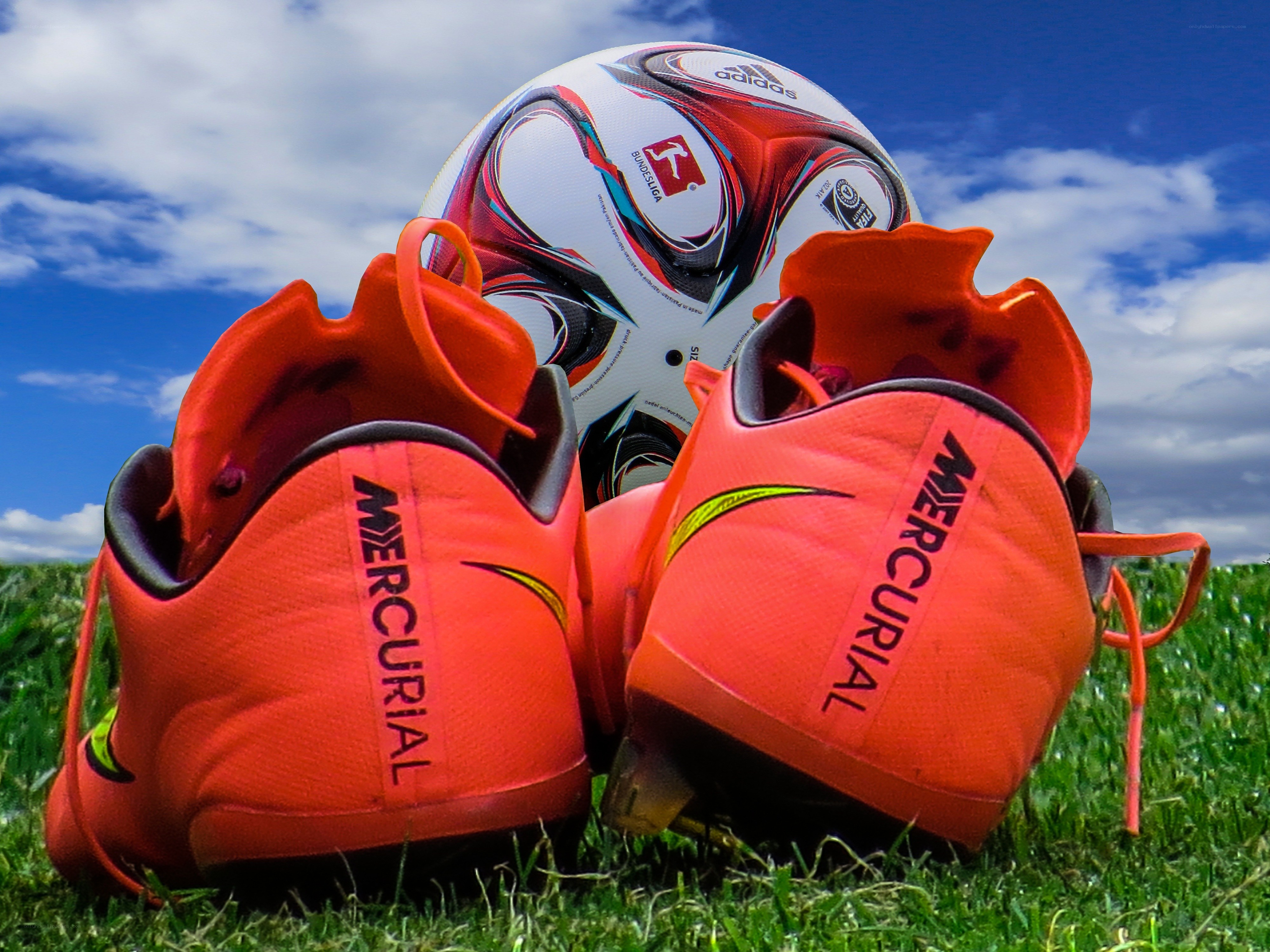 Soccer gear on grass