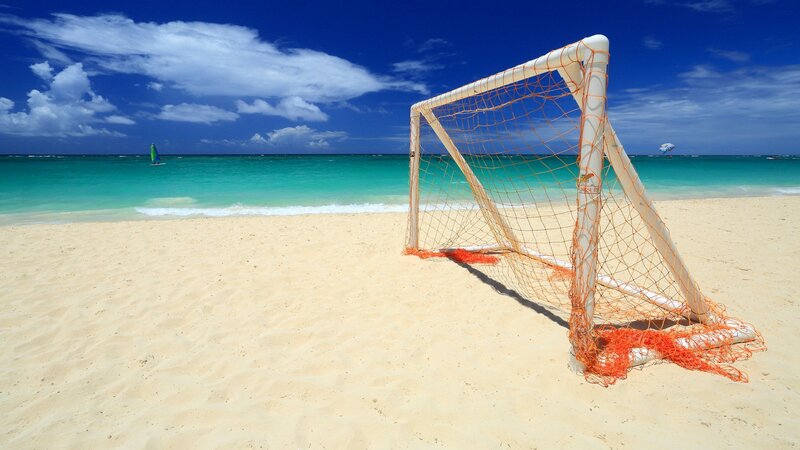 Soccer Goal on Beach