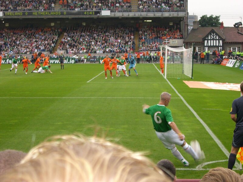 Soccer match between Ireland and Netherlands