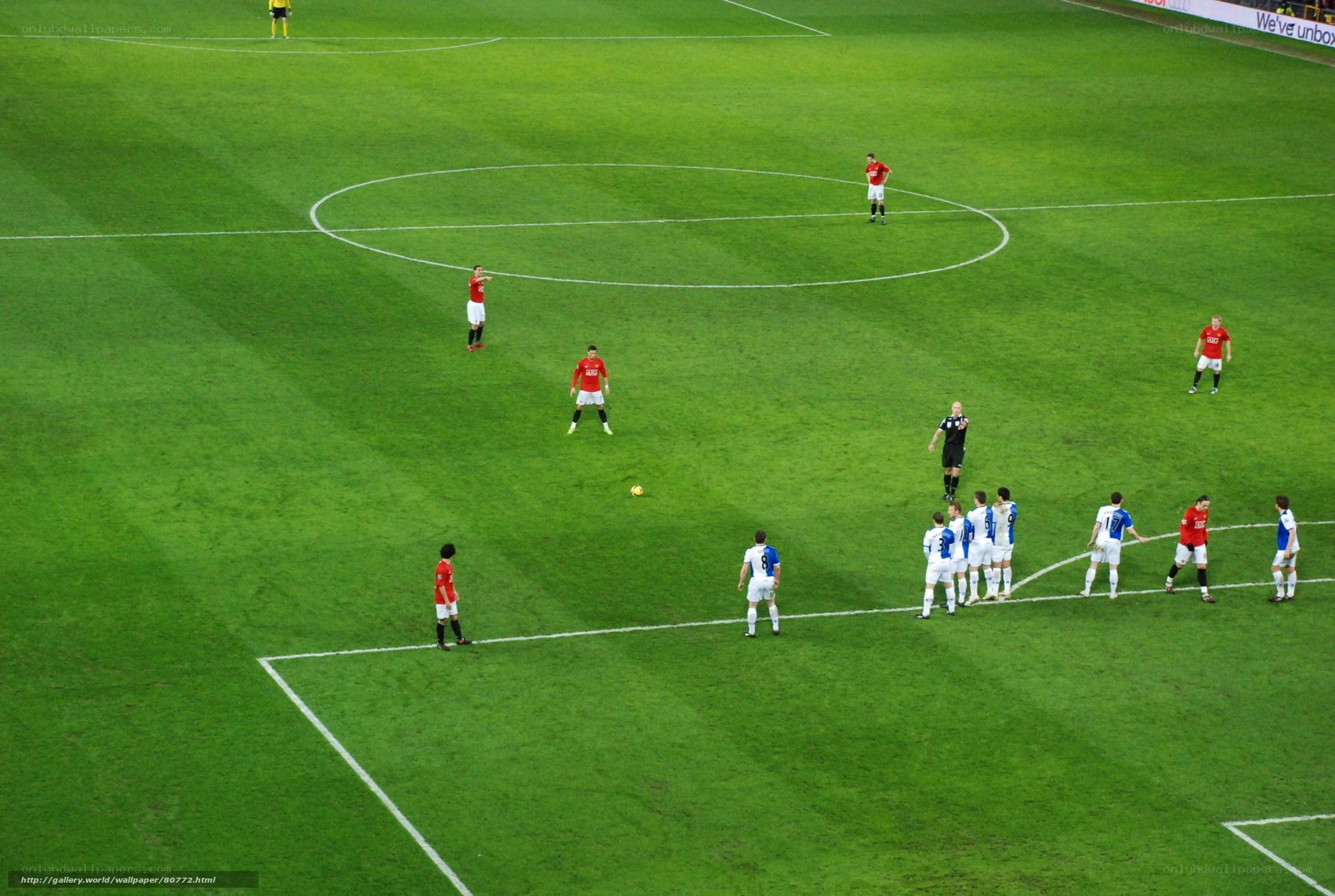 Soccer match in progress