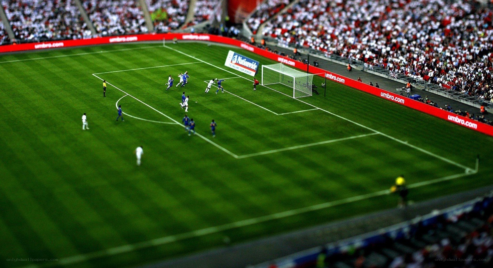 soccer match in stadium