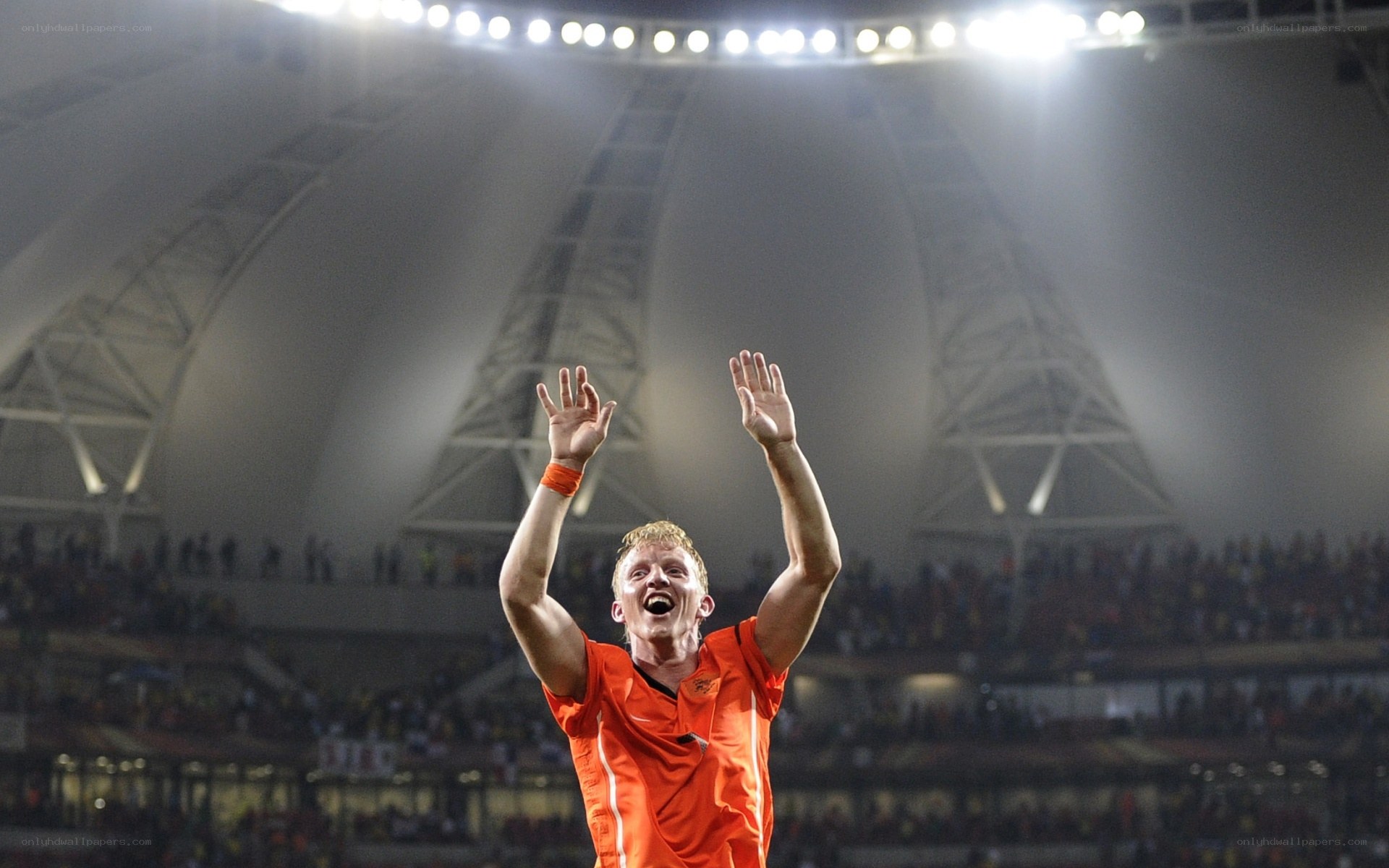 soccer player celebrates victory