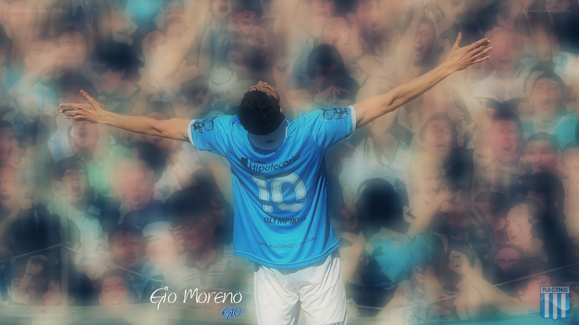 Soccer player celebrating