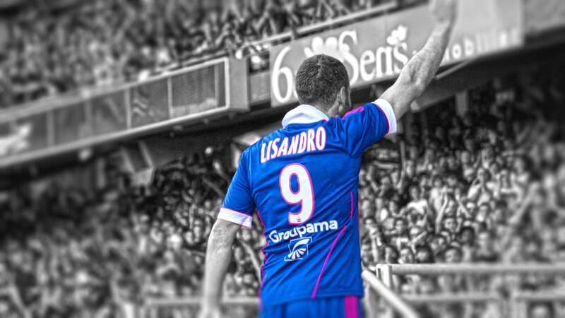 Soccer Player Celebrating — Blue, Celebratory, Photograph, Crowd