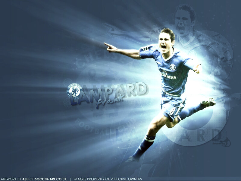 Soccer Player Celebrating — Blue, Dramatic, Digital Art