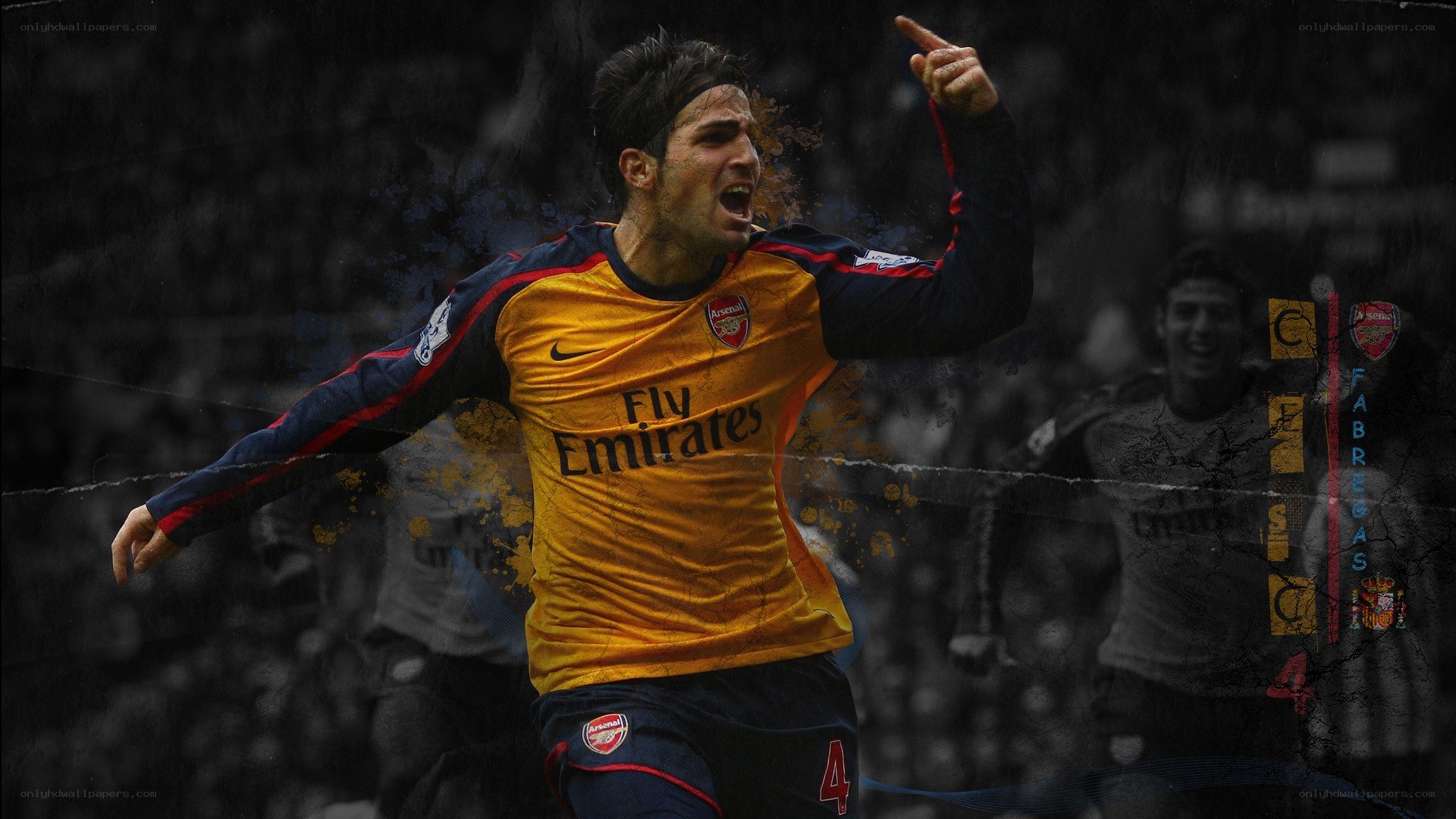 Soccer player celebrating goal