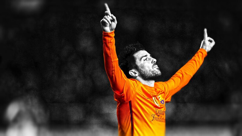 Soccer Player Celebrating — Orange, Dramatic, Night, Photograph