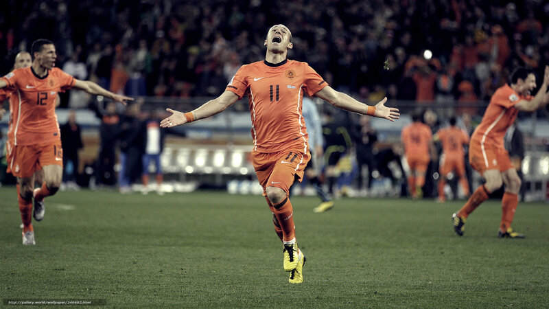Soccer Player Celebrating — Orange
