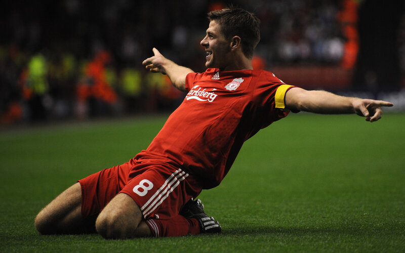 Soccer Player Celebrating — Red, Celebratory