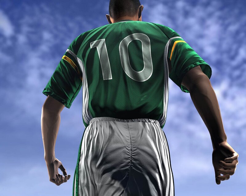 soccer player from behind