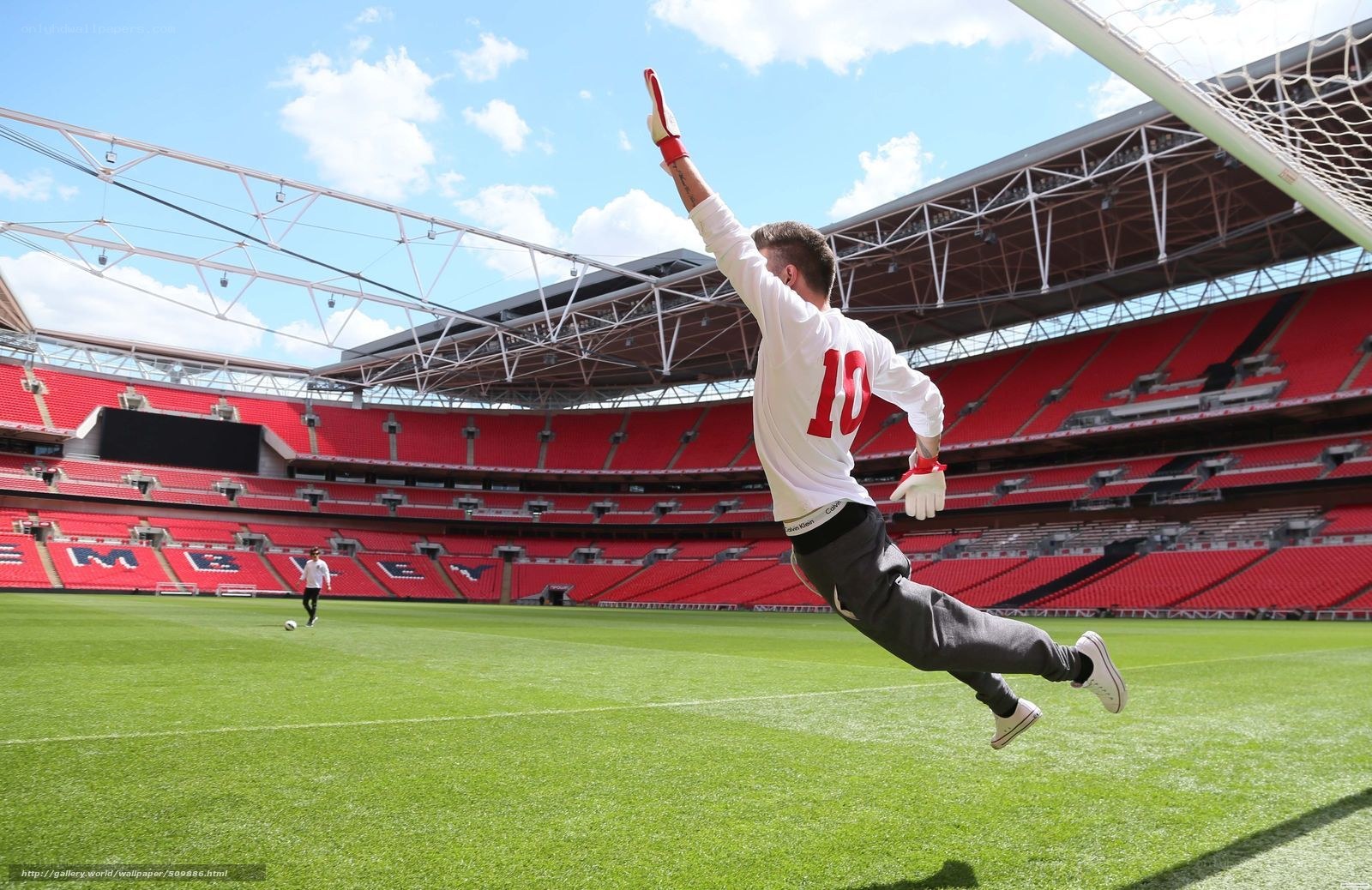 Soccer player in action