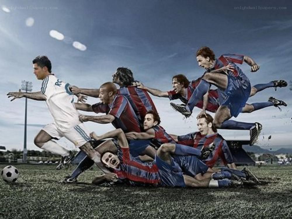 Soccer player in action